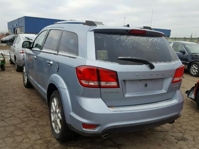 3C4PDCDG0DT668613 - 2013 DODGE JOURNEY CR BLUE photo 3