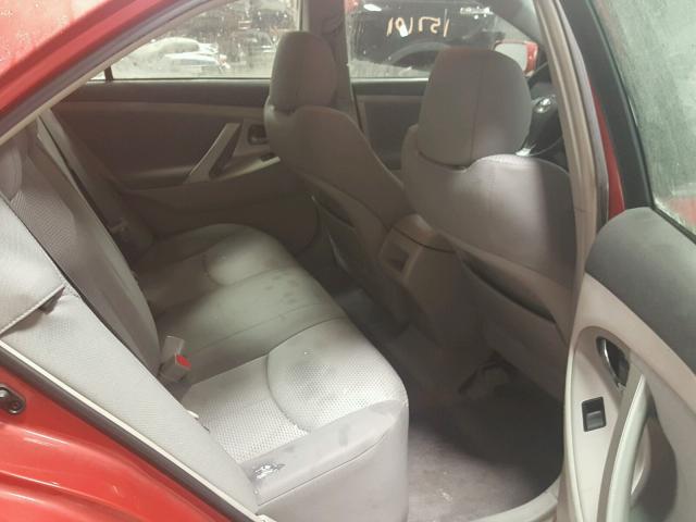4T1BE46K99U405074 - 2009 TOYOTA CAMRY BASE RED photo 6