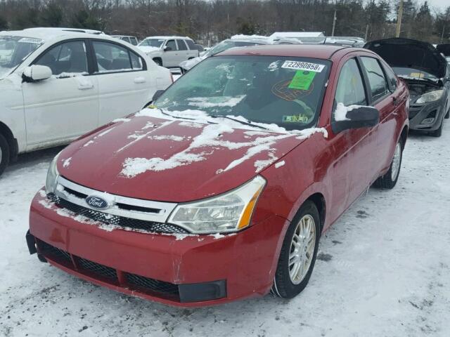 1FAHP35N99W125776 - 2009 FORD FOCUS SE RED photo 2