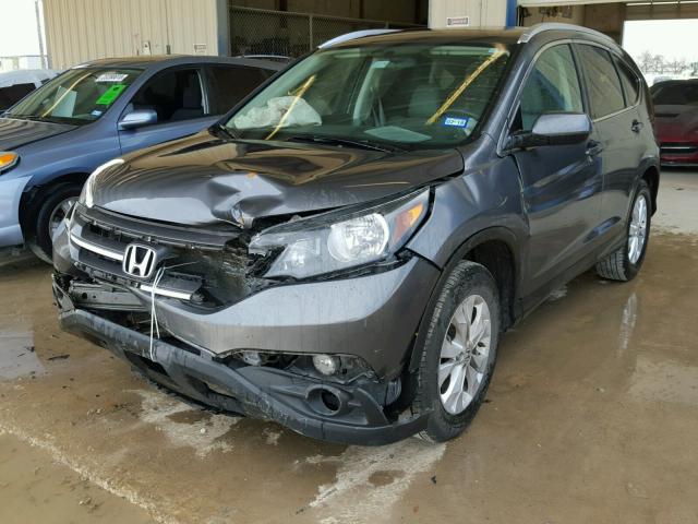 2HKRM3H73EH551869 - 2014 HONDA CR-V EXL GRAY photo 2