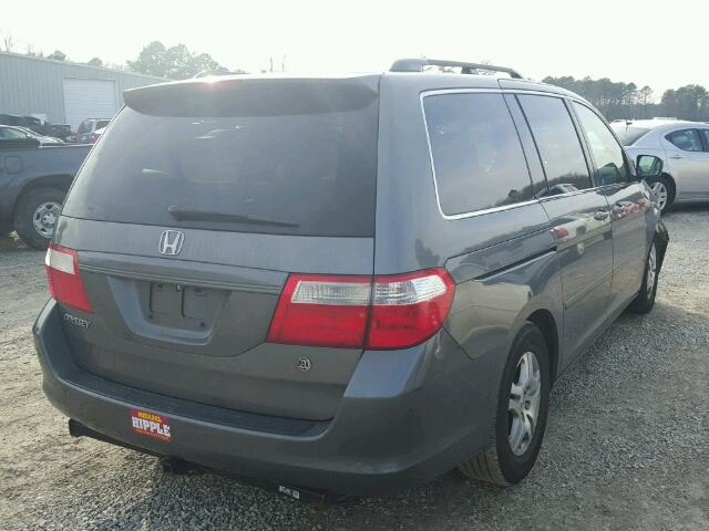 5FNRL38427B452955 - 2007 HONDA ODYSSEY EX GRAY photo 4