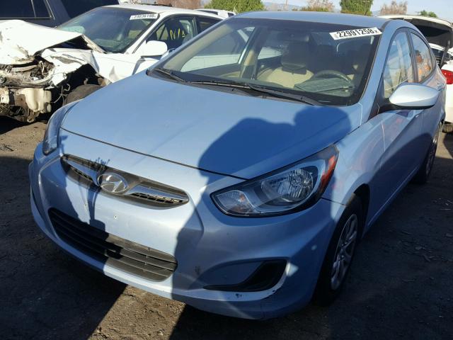 KMHCT4AE1DU314921 - 2013 HYUNDAI ACCENT GLS BLUE photo 2