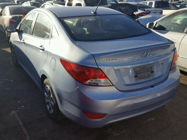 KMHCT4AE1DU314921 - 2013 HYUNDAI ACCENT GLS BLUE photo 3