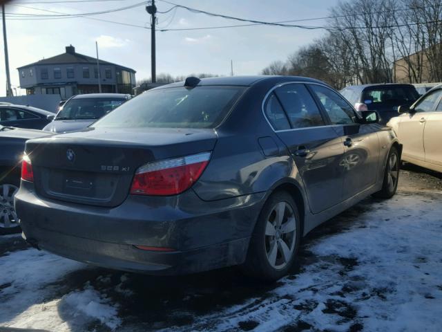 WBANV13568CZ58040 - 2008 BMW 528 XI GRAY photo 4