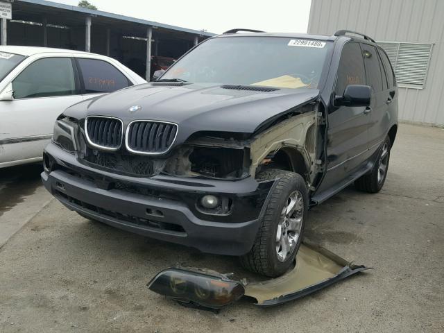 5UXFA13544LU42464 - 2004 BMW X5 3.0I BLACK photo 2