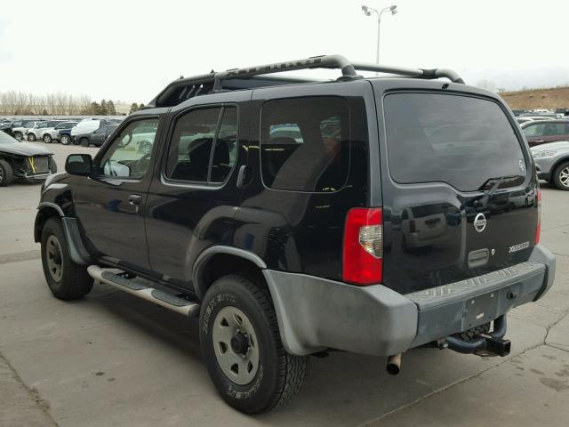 5N1DD28T74C653800 - 2004 NISSAN XTERRA XE BLACK photo 3