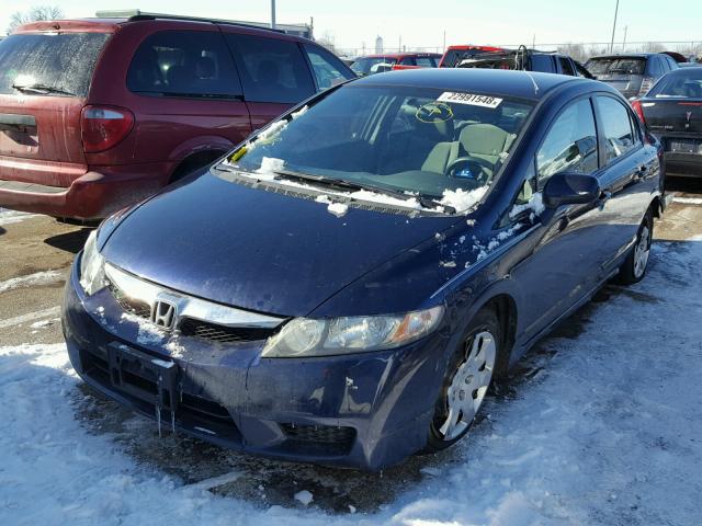 19XFA1F51AE086167 - 2010 HONDA CIVIC LX BLUE photo 2