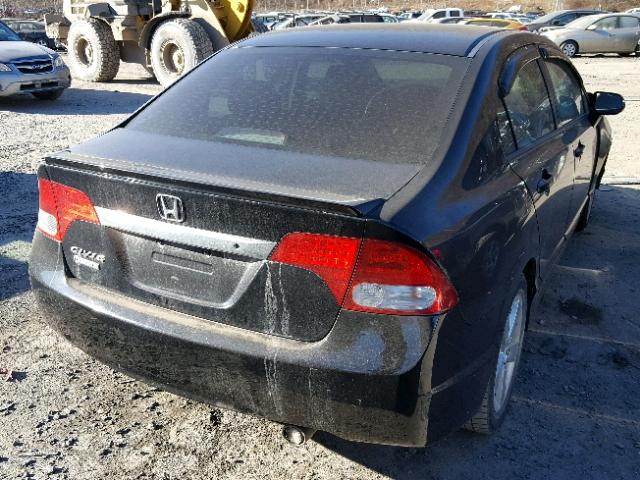 19XFA1E61BE028166 - 2011 HONDA CIVIC LX-S BLACK photo 4