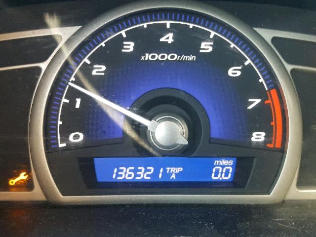 19XFA1E61BE028166 - 2011 HONDA CIVIC LX-S BLACK photo 8