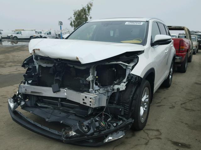 5TDDKRFH4ES008961 - 2014 TOYOTA HIGHLANDER WHITE photo 2