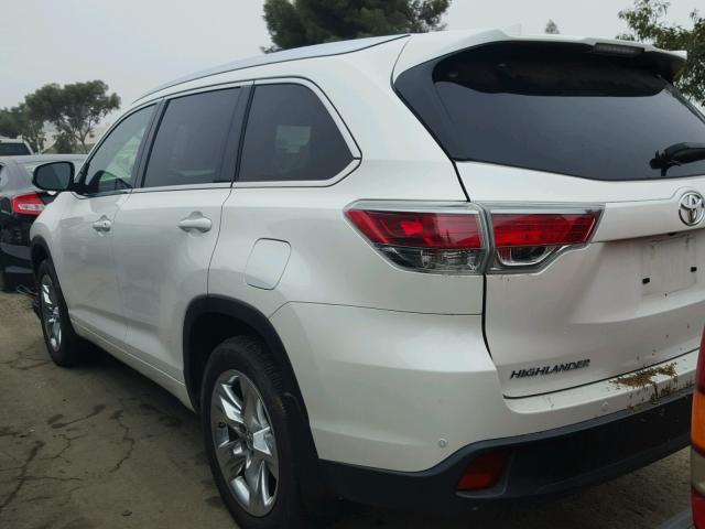 5TDDKRFH4ES008961 - 2014 TOYOTA HIGHLANDER WHITE photo 3