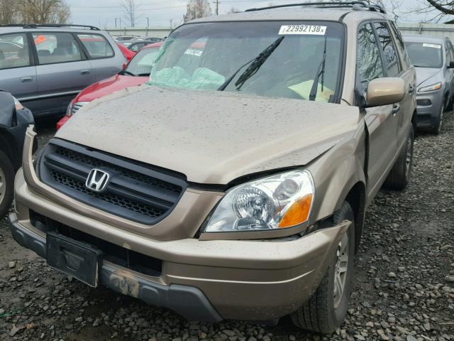 2HKYF18474H536094 - 2004 HONDA PILOT EX TAN photo 2