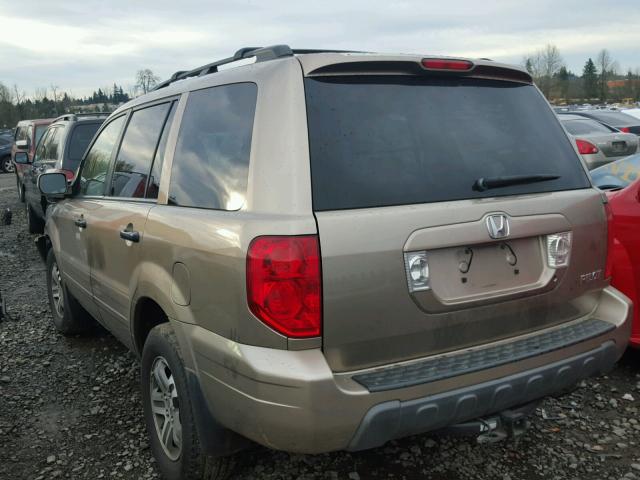 2HKYF18474H536094 - 2004 HONDA PILOT EX TAN photo 3