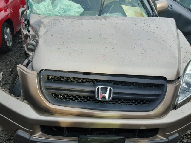 2HKYF18474H536094 - 2004 HONDA PILOT EX TAN photo 7