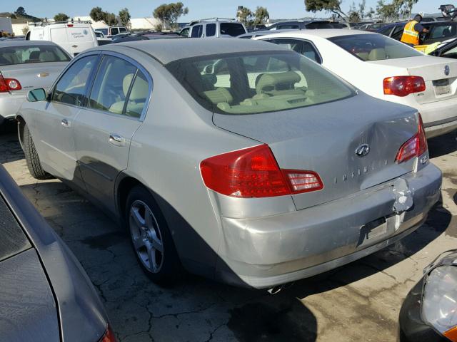 JNKCV51E43M328488 - 2003 INFINITI G35 SILVER photo 3