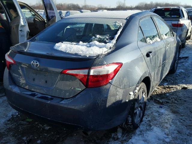 2T1BPRHE4EC217170 - 2014 TOYOTA COROLLA EC GRAY photo 4