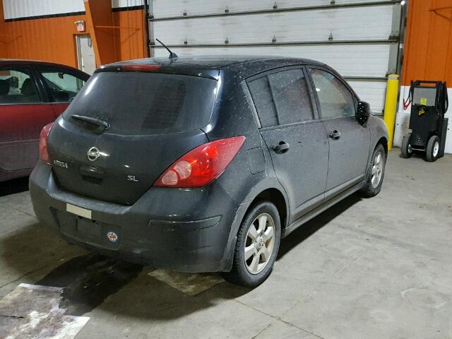 3N1BC13E77L402689 - 2007 NISSAN VERSA S BLACK photo 4