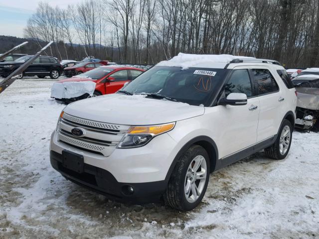 1FM5K8F85FGC44041 - 2015 FORD EXPLORER L WHITE photo 2