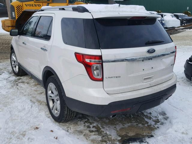 1FM5K8F85FGC44041 - 2015 FORD EXPLORER L WHITE photo 3