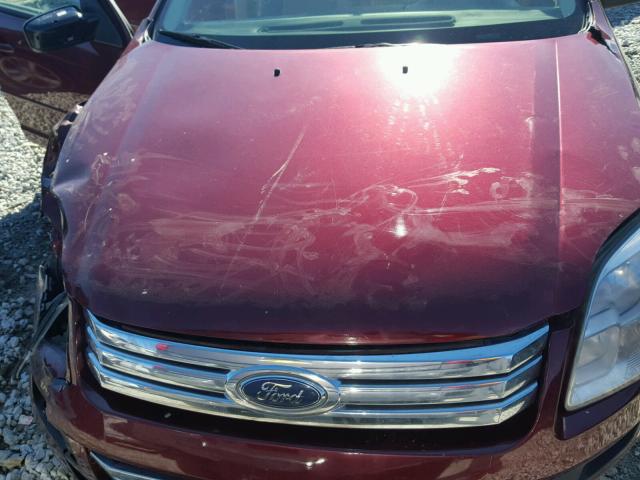 3FAHP06Z77R241946 - 2007 FORD FUSION S BURGUNDY photo 7