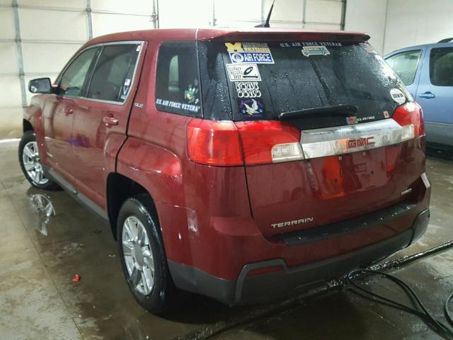 2CTFLCEW9A6287271 - 2010 GMC TERRAIN SL MAROON photo 3