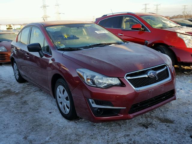 JF1GJAA60GH020982 - 2016 SUBARU IMPREZA RED photo 1