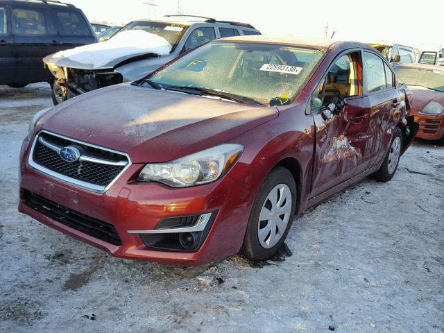 JF1GJAA60GH020982 - 2016 SUBARU IMPREZA RED photo 2