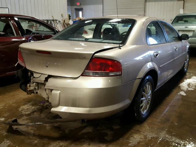 1C3EL46R62N244255 - 2002 CHRYSLER SEBRING LX TAN photo 4