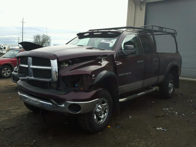 3D7KU28C44G214181 - 2004 DODGE RAM 2500 S BURGUNDY photo 2