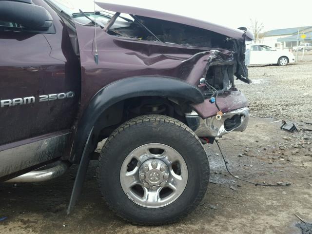 3D7KU28C44G214181 - 2004 DODGE RAM 2500 S BURGUNDY photo 9