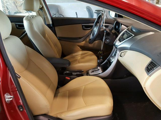 KMHDH4AE8CU495441 - 2012 HYUNDAI ELANTRA GL RED photo 5