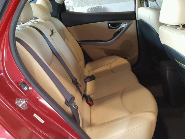 KMHDH4AE8CU495441 - 2012 HYUNDAI ELANTRA GL RED photo 6