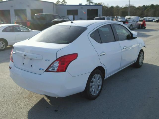 3N1CN7AP0CL812900 - 2012 NISSAN VERSA S WHITE photo 4