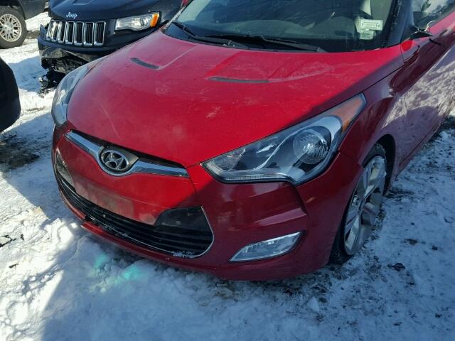 KMHTC6AD1CU050553 - 2012 HYUNDAI VELOSTER B RED photo 9