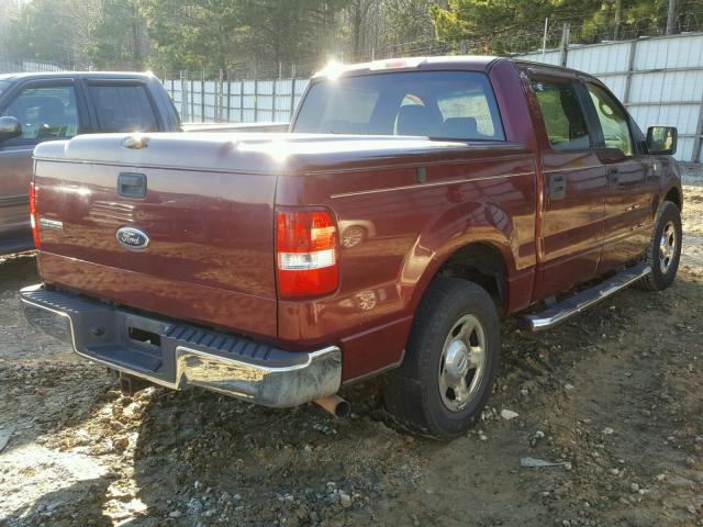 1FTPW12575FA38096 - 2005 FORD F150 SUPER BURGUNDY photo 4