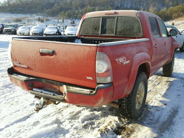 5TFLU4EN9CX045799 - 2012 TOYOTA TACOMA DOU RED photo 4