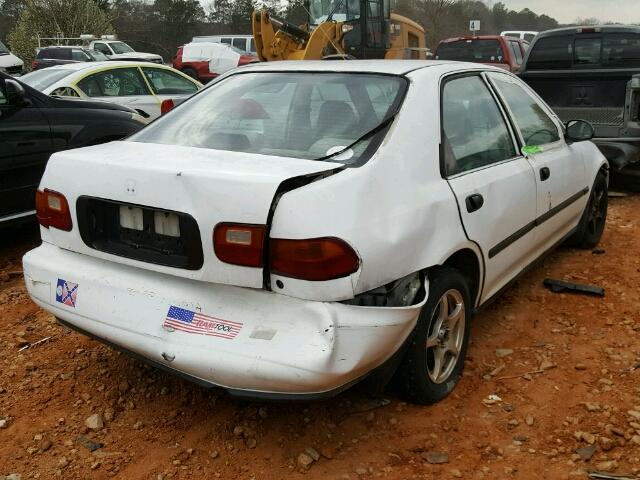 JHMEG8658NS037178 - 1992 HONDA CIVIC LX WHITE photo 4