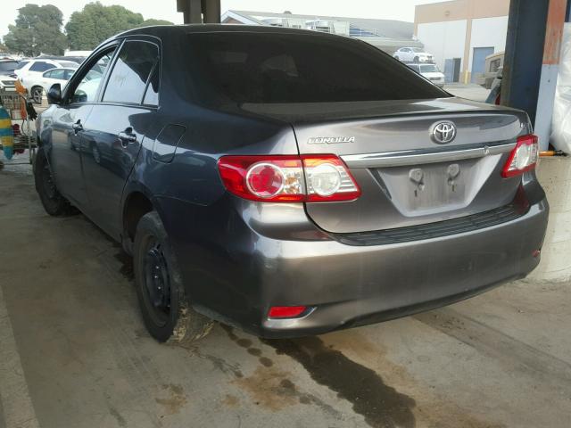 JTDBU4EE7C9180991 - 2012 TOYOTA COROLLA BA GRAY photo 3