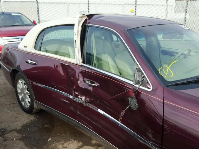 1LNHM81W87Y625441 - 2007 LINCOLN TOWN CAR S BURGUNDY photo 9