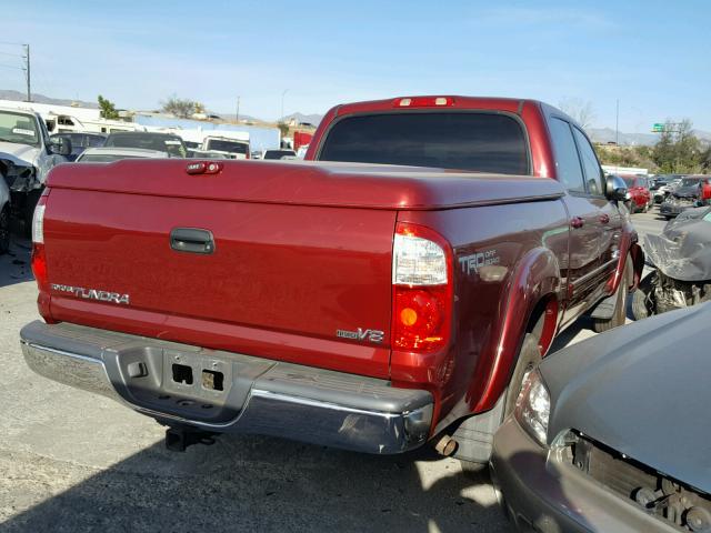 5TBET34184S445938 - 2004 TOYOTA TUNDRA DOU RED photo 4