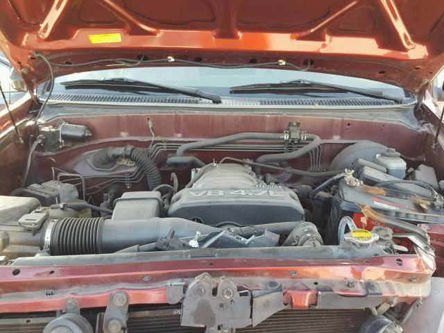 5TBET34184S445938 - 2004 TOYOTA TUNDRA DOU RED photo 7