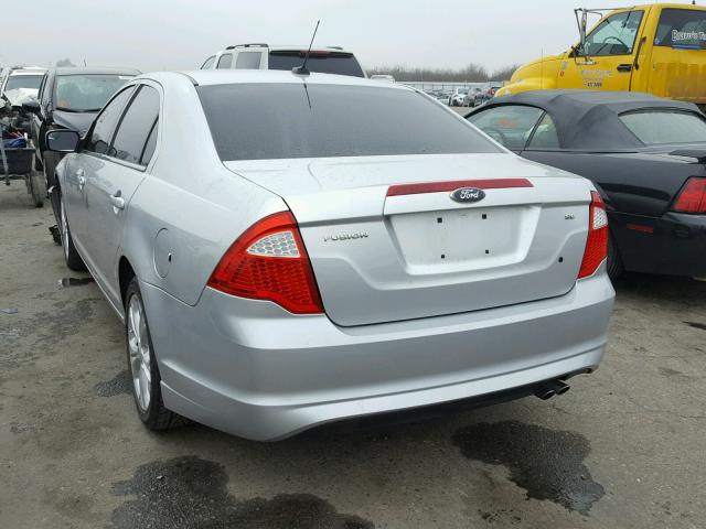 3FAHP0HA8CR402760 - 2012 FORD FUSION SE SILVER photo 3