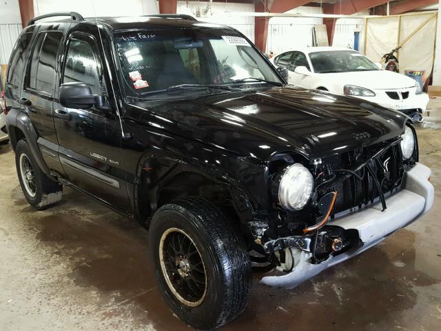 1J4GL48K92W276299 - 2002 JEEP LIBERTY SP BLACK photo 1