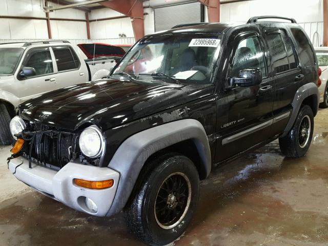 1J4GL48K92W276299 - 2002 JEEP LIBERTY SP BLACK photo 2