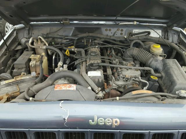 1J4FF58S01L599696 - 2001 JEEP CHEROKEE C BLUE photo 7