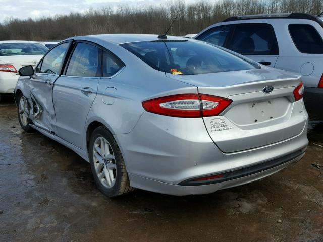 3FA6P0H72DR143261 - 2013 FORD FUSION SE SILVER photo 3