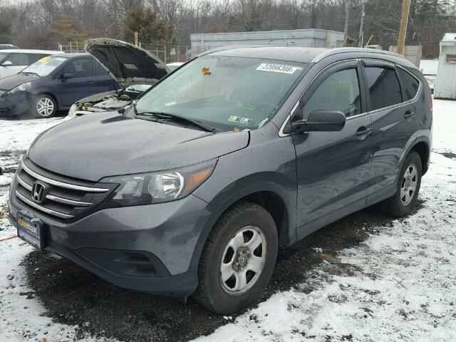 2HKRM4H30EH726887 - 2014 HONDA CR-V LX GRAY photo 2