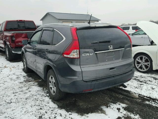 2HKRM4H30EH726887 - 2014 HONDA CR-V LX GRAY photo 3