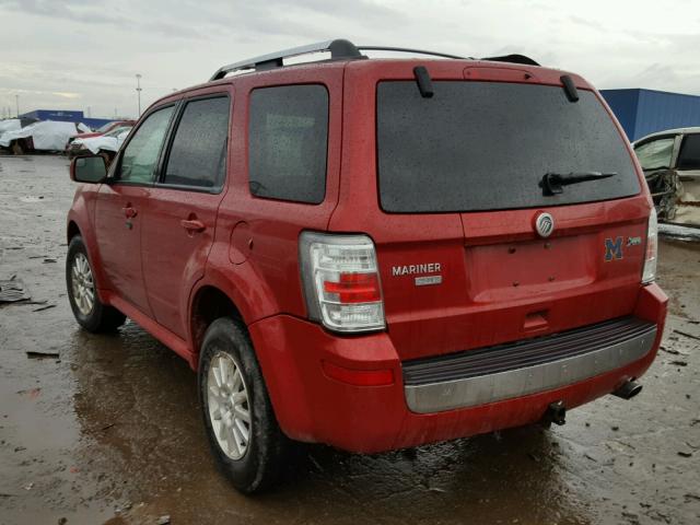 4M2CN9HG4AKJ06441 - 2010 MERCURY MARINER PR RED photo 3