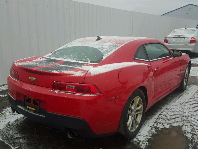 2G1FA1E35E9241252 - 2014 CHEVROLET CAMARO LS RED photo 4